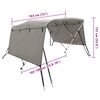 vidaXL Toit bimini &agrave; 3 arceaux parois lat&eacute;rales 183x(185-198)x137 cm