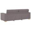 vidaXL Canap&eacute; 3 pcs Taupe 220 x 80 x 84 cm Tissu en lin m&eacute;lang&eacute;