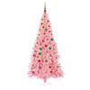 vidaXL Sapin de No&euml;l avec 300 LED avec support Rose 180 cm PVC