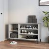 vidaXL Armoire &agrave; chaussures Gris b&eacute;ton 102x36x60 cm Bois d'ing&eacute;nierie