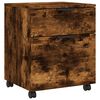 vidaXL Classeur mobile avec roues Ch&ecirc;ne fum&eacute; 45x38x54 cm Bois