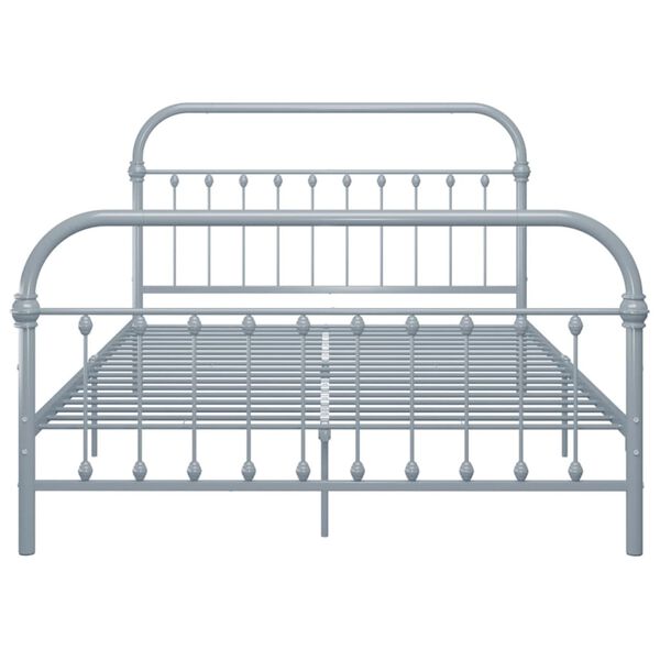 vidaXL Cadre de lit sans matelas gris m&eacute;tal 120x200 cm
