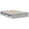 vidaXL Cadre de lit sans matelas sonoma gris 160x200 cm