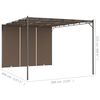 vidaXL Belvédère de jardin avec rideau latéral 4x3x2,25 m Taupe