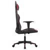vidaXL Chaise de jeu Noir et rouge bordeaux Similicuir