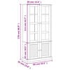 vidaXL Vitrine en verre VIGO 85x35x170 cm bois massif de pin