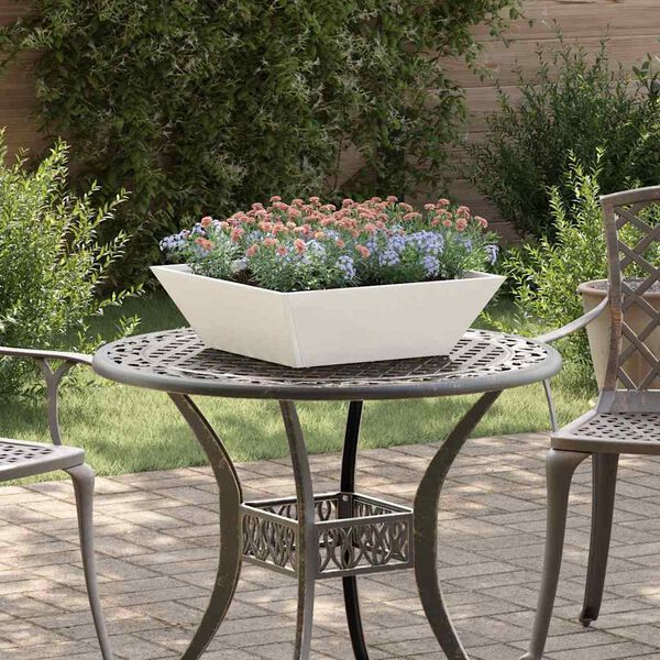 vidaXL Cache-pot de jardin 5 pcs Blanc 50 x 50 x 15 cm