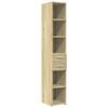 vidaXL Buffet haut ch&ecirc;ne sonoma 30x42,5x185 cm bois d'ing&eacute;nierie