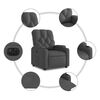 vidaXL Fauteuil inclinable &eacute;lectrique Gris fonc&eacute; Tissu