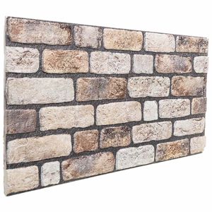 vidaXL Panneaux muraux 10 pc 100 x 50 cm Marron Clair Mousse EPS