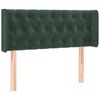 vidaXL T&ecirc;te de lit &agrave; LED Vert fonc&eacute; 93x16x78/88 cm Velours