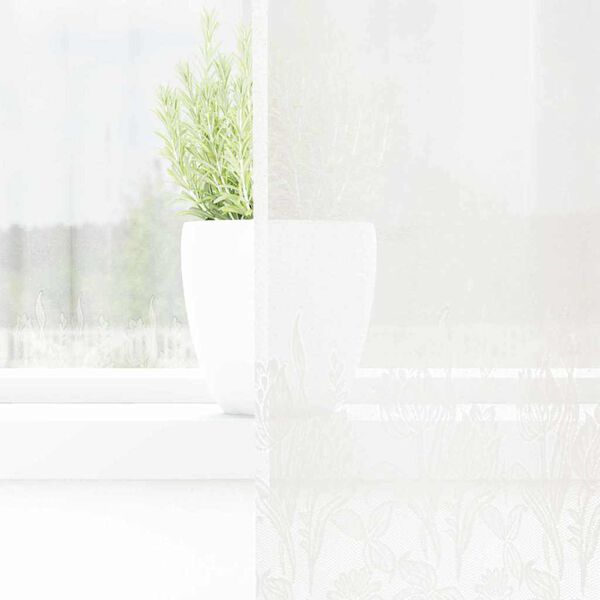 vidaXL Rideau en Dentelle avec des rideaux Blanc 80 x 200 cm Polyester