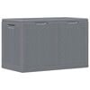 vidaXL Bo&icirc;te de rangement de jardin gris PP rotin 180 L