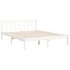 vidaXL Cadre de lit sans matelas blanc bois de pin massif