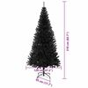 vidaXL Sapin de Noël avec 300 LED avec support Noir 210 cm PVC