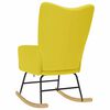 vidaXL Chaise &agrave; bascule jaune clair tissu