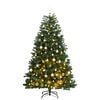 vidaXL Sapin de No&euml;l artificiel articul&eacute; 300 LED et boules 210 cm