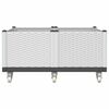 vidaXL Jardini&egrave;re &agrave; roulettes blanc 100x80x54 cm PP