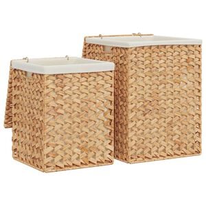 vidaXL Paniers &agrave; linge 2 pcs hyacinthe d'eau