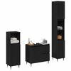 vidaXL Ensemble de mobilier de salle de bain 3 pcs Ch&ecirc;ne noir