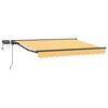vidaXL Cadre de store manuel avec LEDs Sable 3,5 x 2,5 m