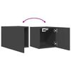 vidaXL Meubles TV muraux 2 pcs Gris 30,5x30x30 cm