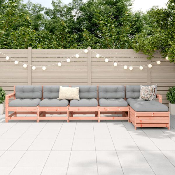 vidaXL Salon de jardin 6 pcs bois massif sapin de douglas