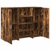 vidaXL Bureau de r&eacute;ception ch&ecirc;ne fum&eacute; 135x50x103,5cm bois d'ing&eacute;nierie