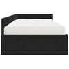 vidaXL Cadre de lit d'angle avec matelas Autre 2 pcs Noir Velours