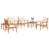 vidaXL Ensemble de canap&eacute; de jardin 6 pcs Marron Bois d'Acacia Massif