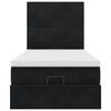 vidaXL Cadre de lit ottoman avec matelas noir 90x200 cm velours