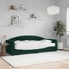 vidaXL Lit de jour avec matelas vert fonc&eacute; 80x200 cm velours