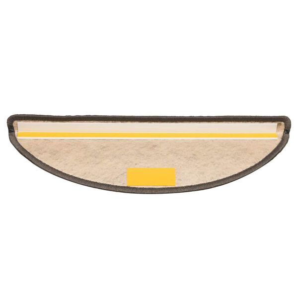 vidaXL Tapis d'escalier autocollants 30 pcs 56x17x3 cm gris et beige