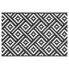 vidaXL Tapis d'ext&eacute;rieur ARAKIL Blanc et noir 120x180 cm PP
