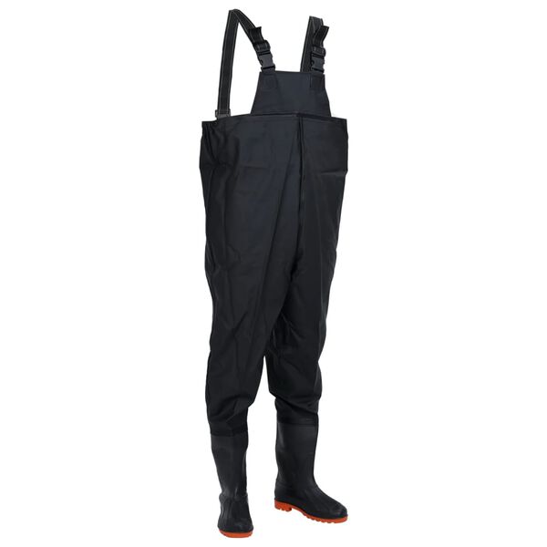 vidaXL Cuissardes avec bottes noir taille 40