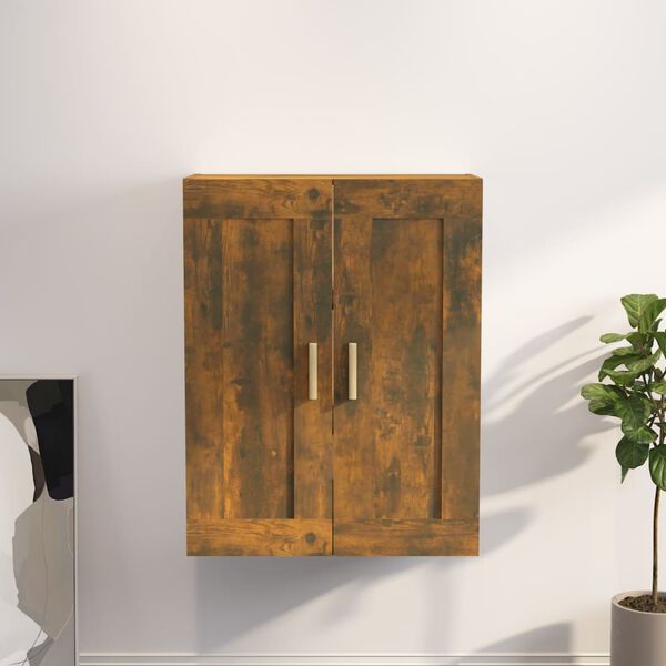 vidaXL Armoire murale ch&ecirc;ne fum&eacute; 69,5x32,5x90 cm bois d'ing&eacute;nierie