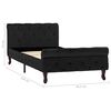 vidaXL Cadre de lit sans matelas noir velours 90x200 cm