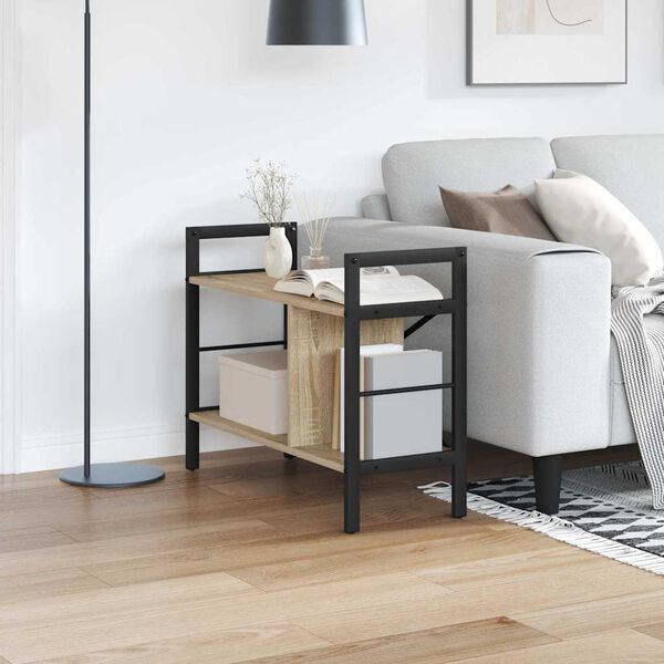 vidaXL &Eacute;tag&egrave;re Ch&ecirc;ne Sonoma 75 x 30 x 58,5 cm Bois d'ing&eacute;nierie