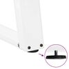 vidaXL Pieds de table à manger en U 2 pièces Blanc 80 x (72-73) cm Acier