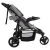 vidaXL Poussette b&eacute;b&eacute; &agrave; 3 roues Gris clair et noir Acier