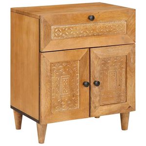 vidaXL Cabinet de chevet avec tiroir Marron Clair 50 x 33 x 60 cm