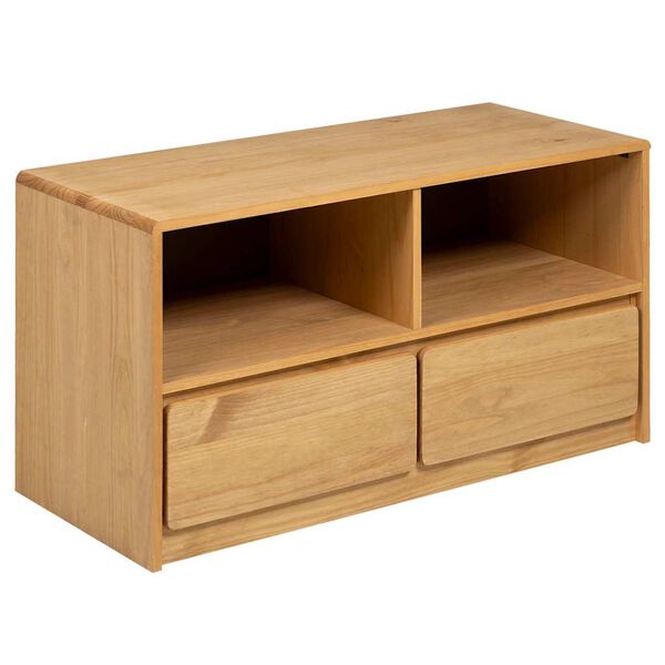vidaXL Meuble TV SAUDA chêne 99x43x55 cm bois de pin massif