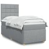 vidaXL Sommier à lattes de lit avec matelas gris clair 80x200 cm tissu