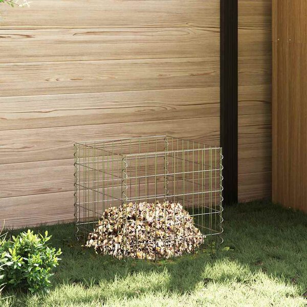 vidaXL Composteur Gris Acier