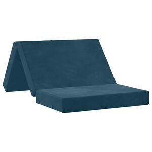 vidaXL Canap&eacute;-lit pliable 100 x 67 x 45 cm Bleu