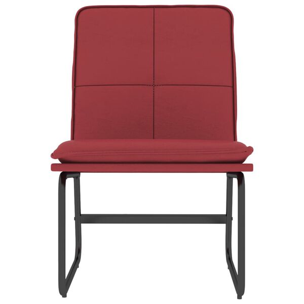 vidaXL Chaise longue Rouge bordeaux 54x75x76 cm Similicuir
