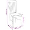 vidaXL Chaises à manger 2 pcs bois massif caoutchouc