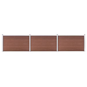 vidaXL Cl&ocirc;ture de jardin WPC 526x106 cm Marron