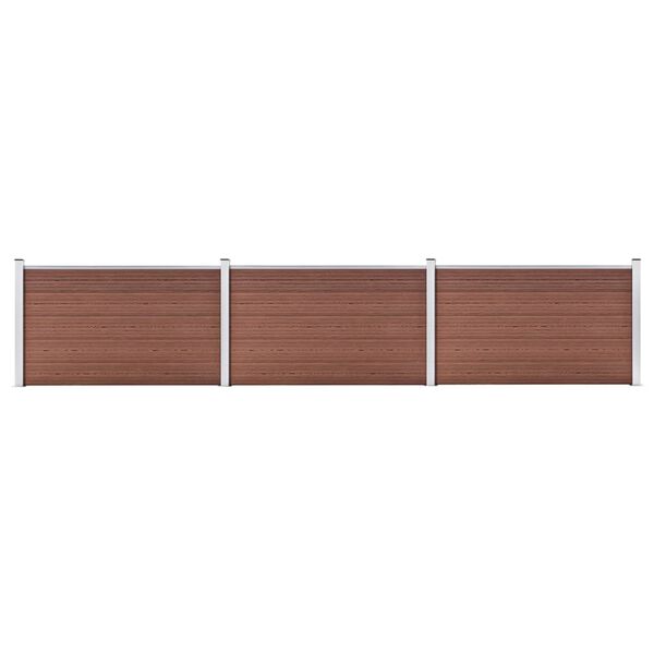 vidaXL Cl&ocirc;ture de jardin WPC 526x106 cm Marron