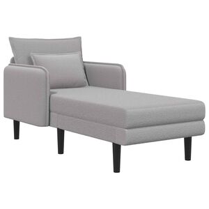 vidaXL Grande m&eacute;ridienne Gris clair Boucl&eacute;